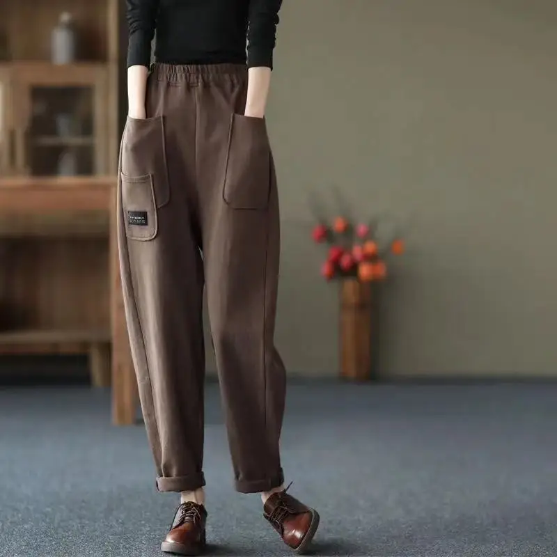 Lady Harun Pocket Trousers Spring/Autumn 2021 Casual Retro Tight Waist Casual Pants A Hundred Thin Models of Thin Trousers
Lady Harun Pocket Trousers Spring/Autumn 2021 Casual Retro Tight Waist Casual Pants A Hundred Thin Models of Thin Trousers