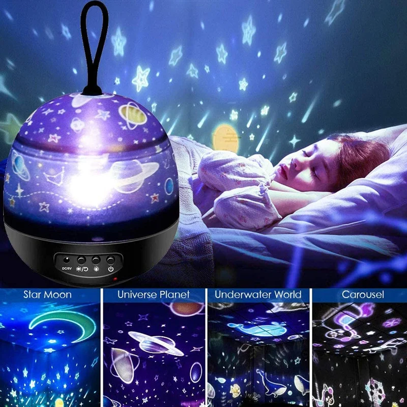 Children's Starry Night Light, 360-Degree Rotating Movie Projector, Moon and Star Projection Lamp, Bedside Lamp
Children's Starry Night Light, 360-Degree Rotating Movie Projector, Moon and Star Projection Lamp, Bedside Lamp