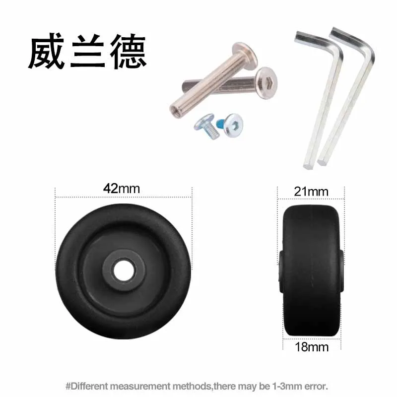 Travel luggage wheel repair 42*21mm unicycle accessories password box casters high quality airplane box fashion single caster
Travel luggage wheel repair 42*21mm unicycle accessories password box casters high quality airplane box fashion single caster