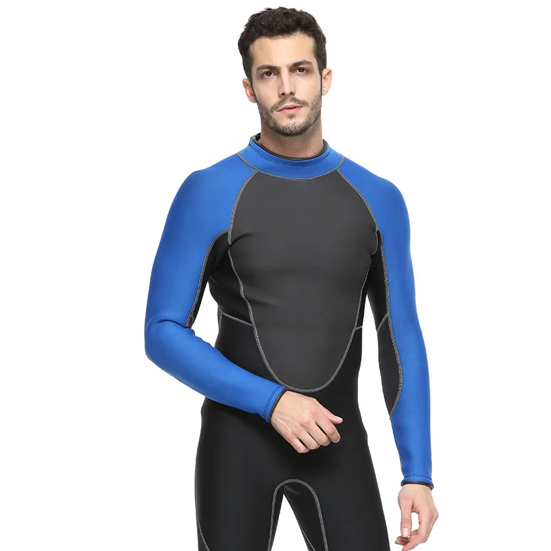 2021 Hot-selling Protective Equipment Blue 3MM Men's One-piece Long-sleeve Waterproof Wetsuit Snorkeling Surfing Diving Suit
2021 Hot-selling Protective Equipment Blue 3MM Men's One-piece Long-sleeve Waterproof Wetsuit Snorkeling Surfing Diving Suit