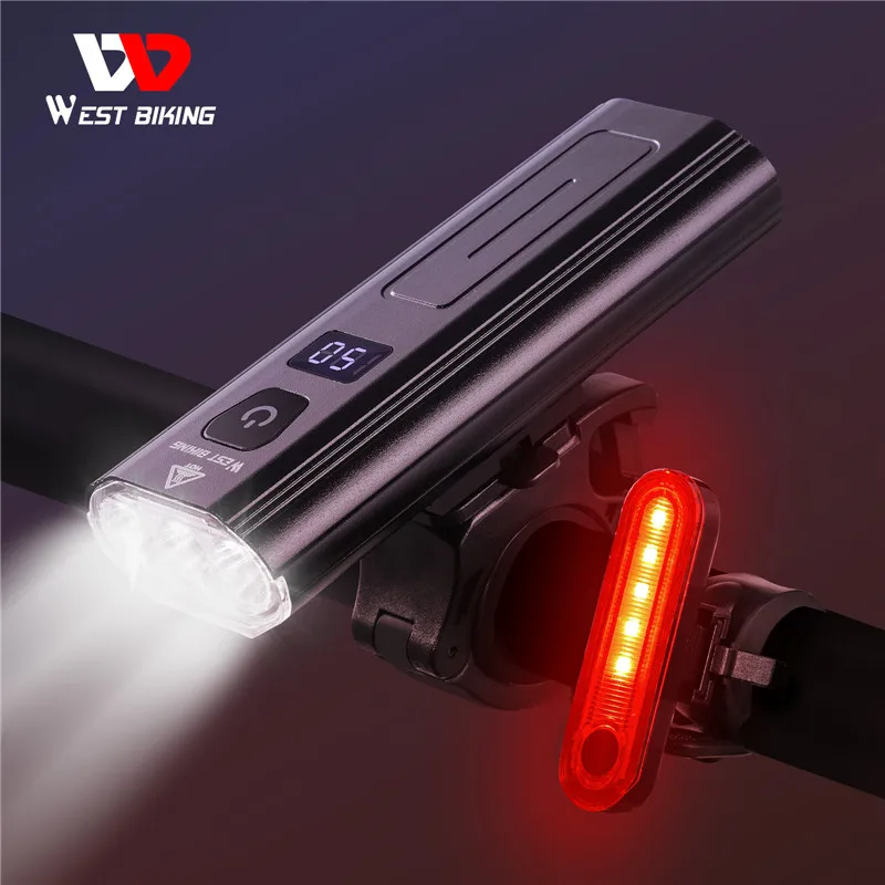 WEST BIKING 5200mAh 1200LM Bike Light 3 LED Battery Display USB Rechargeable Headlight Waterproof Cycling Front Lamp Power Bank
WEST BIKING 5200mAh 1200LM Bike Light 3 LED Battery Display USB Rechargeable Headlight Waterproof Cycling Front Lamp Power Bank