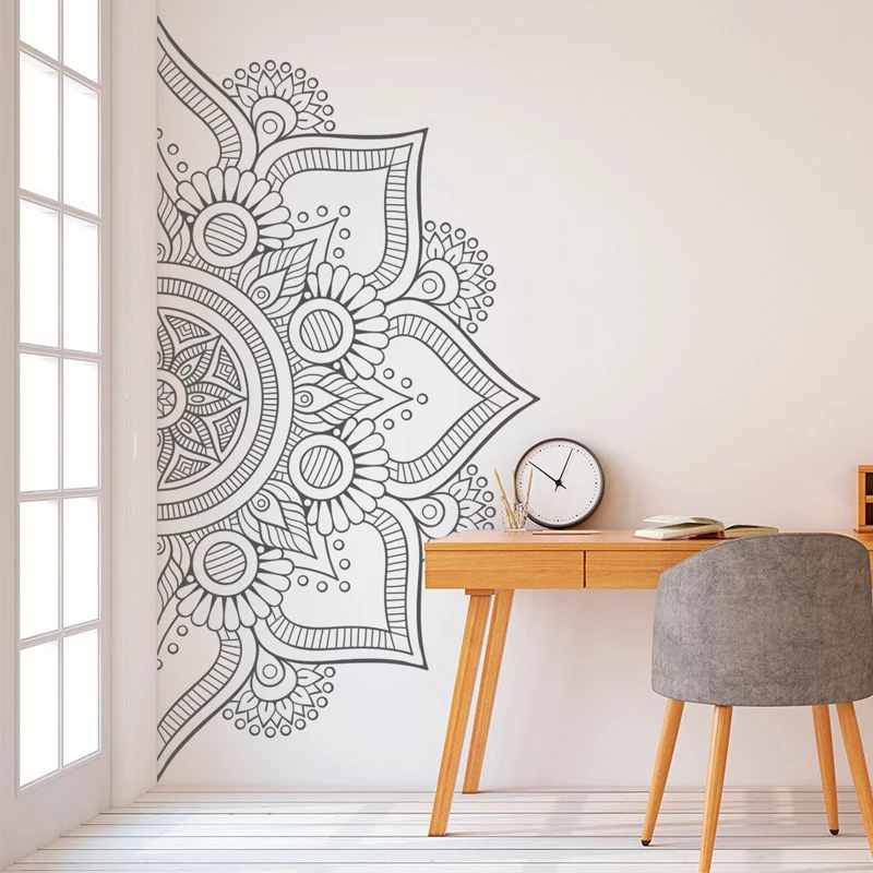 Wall Decal Half Mandala Headboard Decals Bedroom Yoga Studio Meditation Room Home Decor Window Art Vinyl Stickers
Wall Decal Half Mandala Headboard Decals Bedroom Yoga Studio Meditation Room Home Decor Window Art Vinyl Stickers