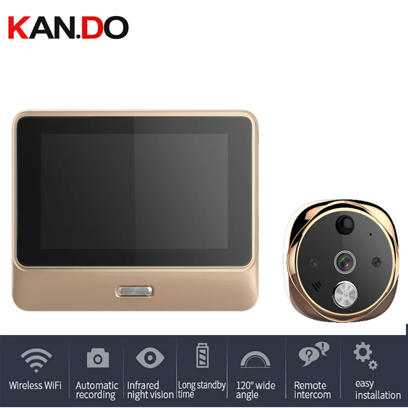 5 Inch Doorbell Viewer Digital Door Peephole Viewer Camera Wireless Wifi Video Doorbell camera IR Night Vision Motion Sensor
5 Inch Doorbell Viewer Digital Door Peephole Viewer Camera Wireless Wifi Video Doorbell camera IR Night Vision Motion Sensor