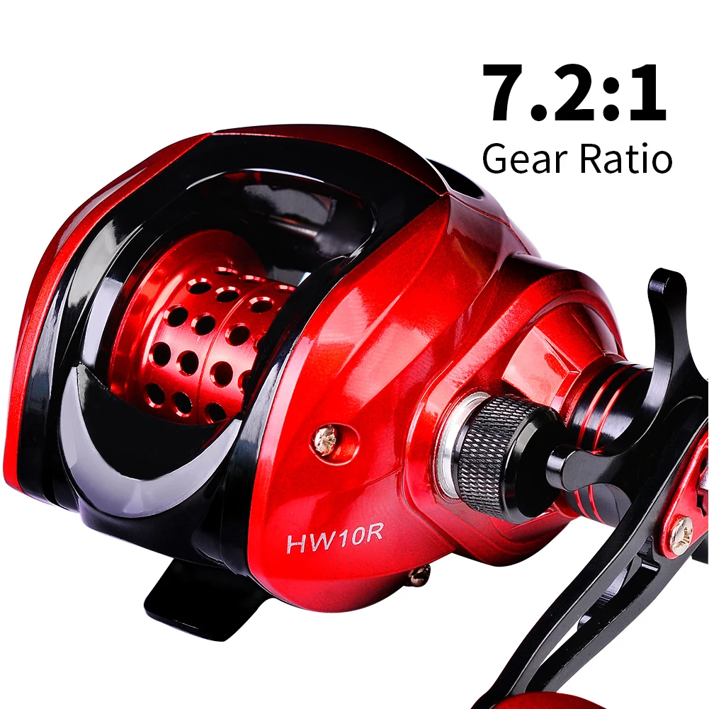 New Baitcasting Reel 7.2:1 Gear Ratio 3+1BB 10KG Max Drag 10 Level Magnetic Brake System Aluminum Spool for Freshwater
New Baitcasting Reel 7.2:1 Gear Ratio 3+1BB 10KG Max Drag 10 Level Magnetic Brake System Aluminum Spool for Freshwater
