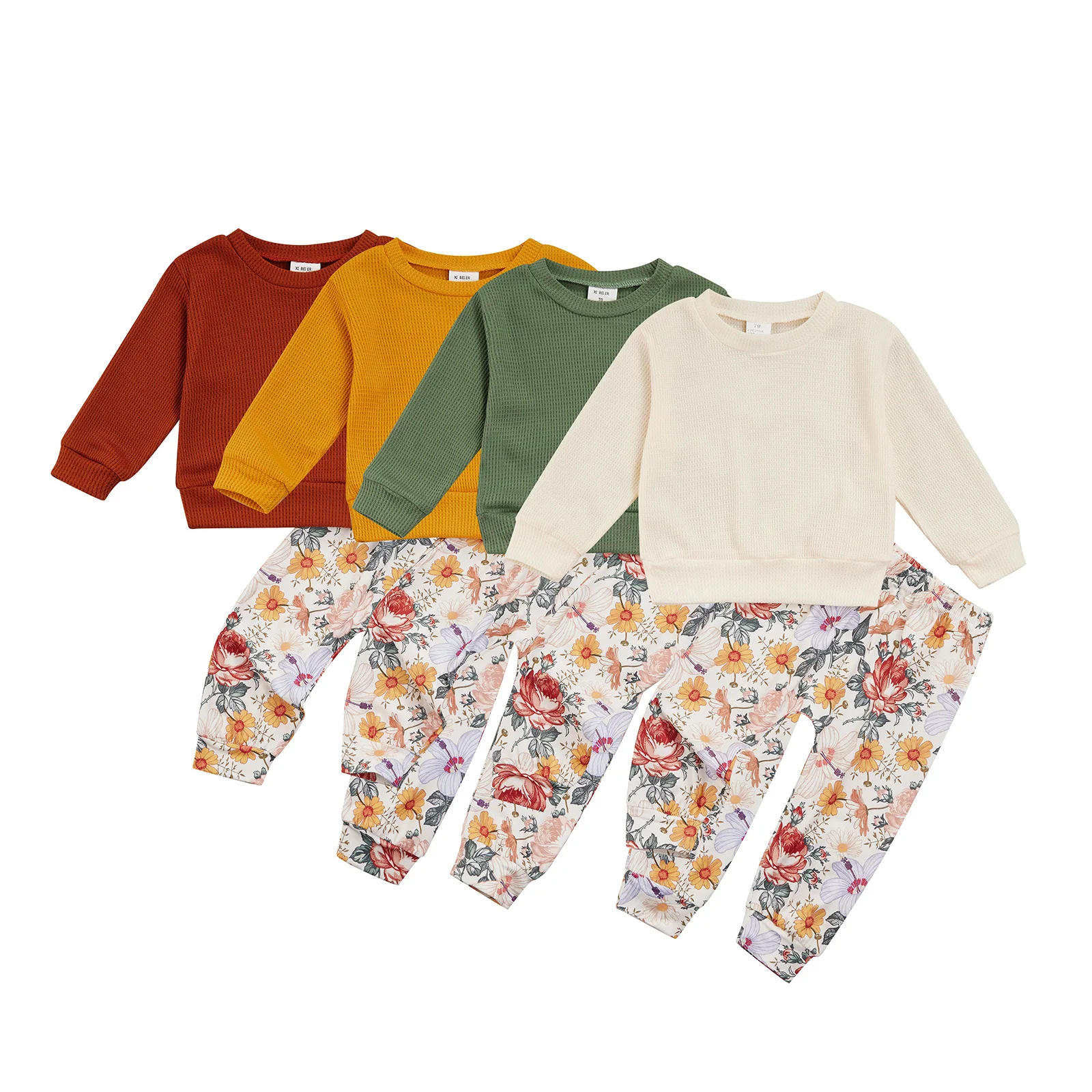 Girls Clothing Sets Autumn Fashion Baby Girls Solid Color Long Sleeve Pullover Tops and Floral Pants Casual Clothes Outfits
Girls Clothing Sets Autumn Fashion Baby Girls Solid Color Long Sleeve Pullover Tops and Floral Pants Casual Clothes Outfits