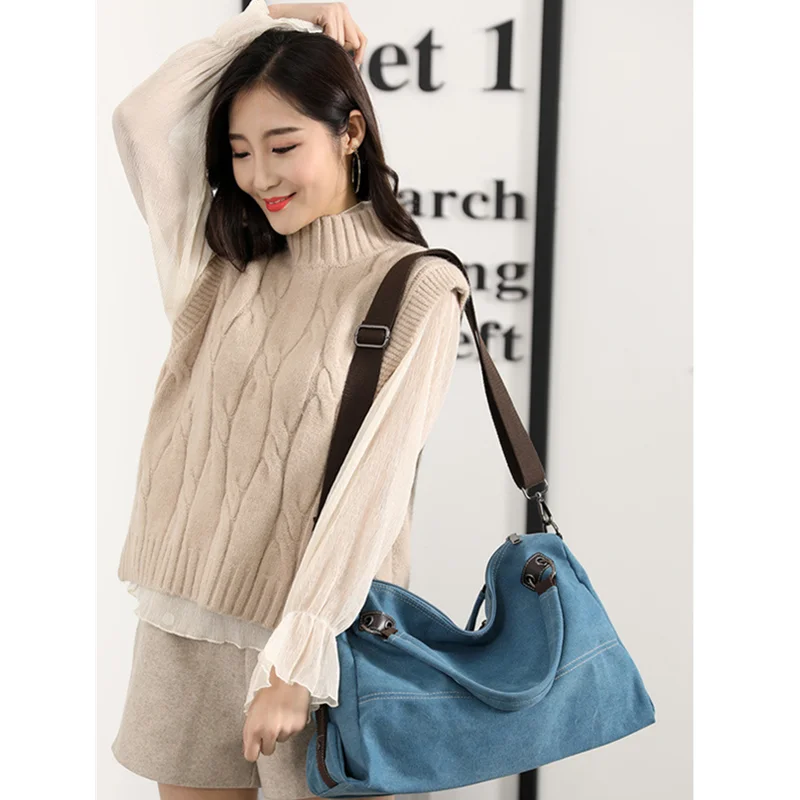 One Shoulder Simple Solid Color Ladies Bags Retro Lightweight Soft Canvas Bags Casual Joker Large Capacity Travel Crossbody Bags
One Shoulder Simple Solid Color Ladies Bags Retro Lightweight Soft Canvas Bags Casual Joker Large Capacity Travel Crossbody Bags
