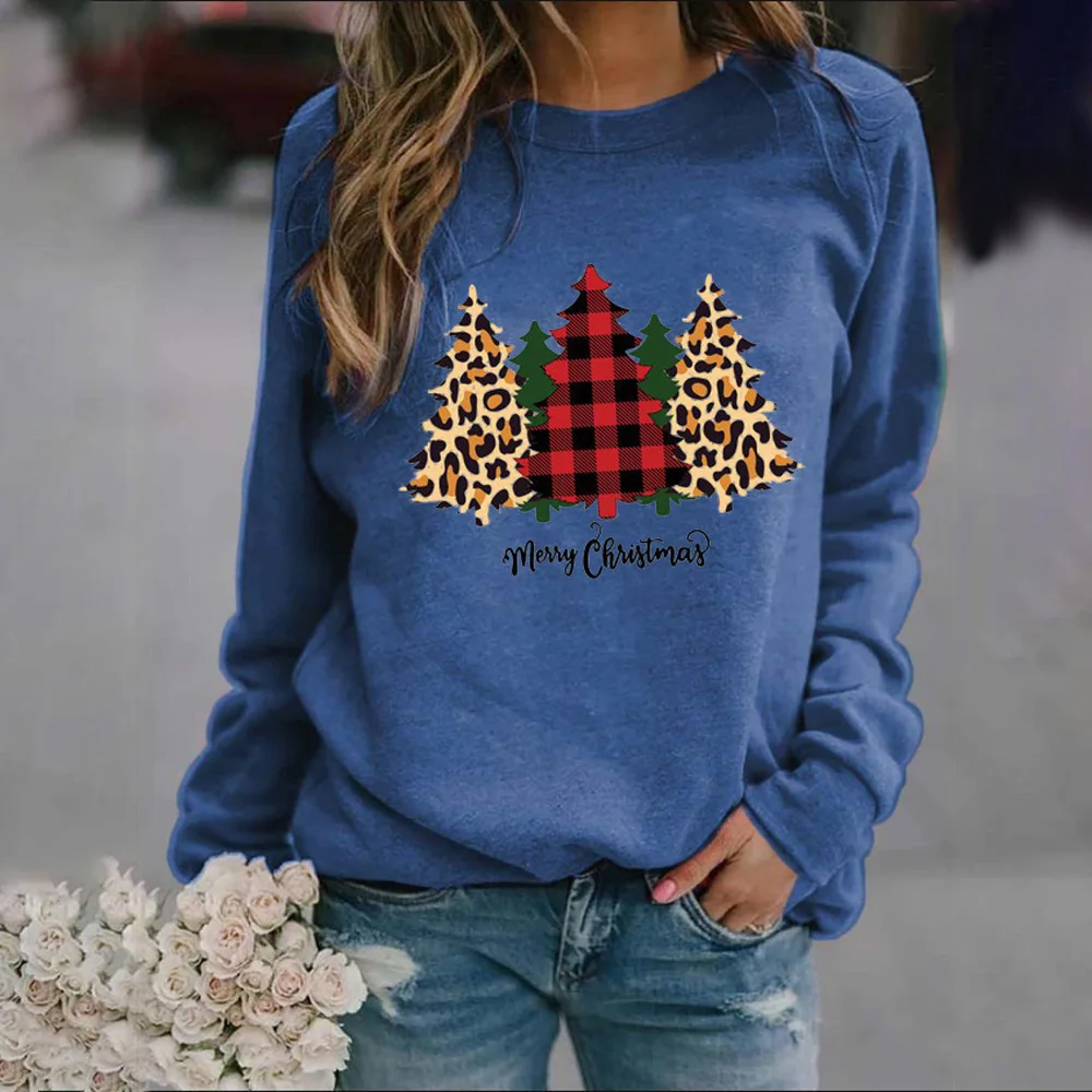 Merry Christmas Tree Print Casual T Shirt Long Sleeve Loose Women Clothes Graphic t shirts Femme Tops Tee Fall 2021 New Clothing
Merry Christmas Tree Print Casual T Shirt Long Sleeve Loose Women Clothes Graphic t shirts Femme Tops Tee Fall 2021 New Clothing