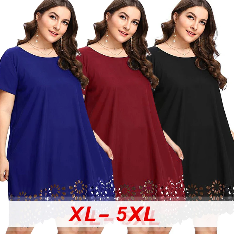 Big Size Dress for Fat MM Woman,Hollow Out Casual Dress,Plus Size 2020 Women's,Solid Color Round Neck Ladies A-Line Dress
Big Size Dress for Fat MM Woman,Hollow Out Casual Dress,Plus Size 2020 Women's,Solid Color Round Neck Ladies A-Line Dress
