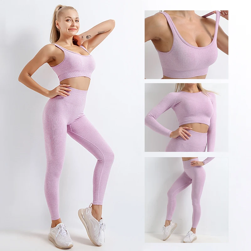 Seamless Yoga Sets Women Tracksuit booty fitness suit Sports Bra+Top+Leggings high waisted pants sets Workout Clothes Sportswear
Seamless Yoga Sets Women Tracksuit booty fitness suit Sports Bra+Top+Leggings high waisted pants sets Workout Clothes Sportswear