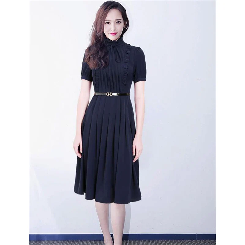 Women Elegant Dress 2021 High Quality Runway Stand Collar Short Sleeves Solid Office Work Dresses Vestidos NP1517W
Women Elegant Dress 2021 High Quality Runway Stand Collar Short Sleeves Solid Office Work Dresses Vestidos NP1517W