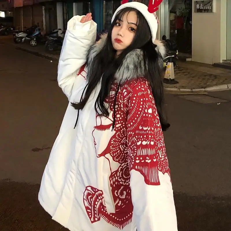 Зимнее хлопковое пальто с бумажным узором, женское хлопковое пальто в китайском стиле ретро с большим меховым воротником, мужское модное
Зимнее хлопковое пальто с бумажным узором, женское хлопковое пальто в китайском стиле ретро с большим меховым воротником, мужское модное
