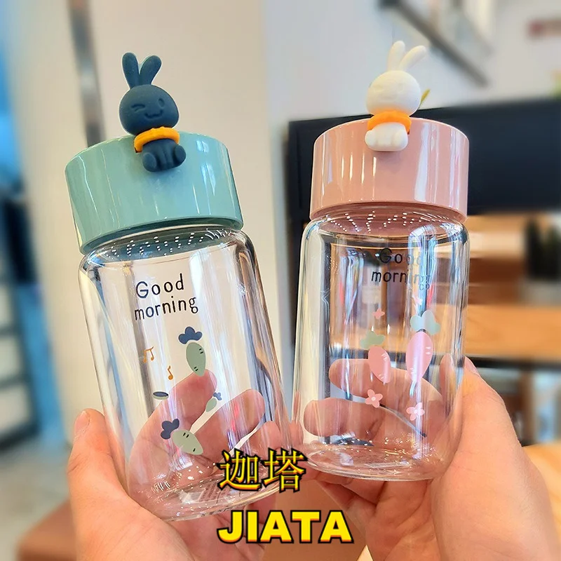 Water Bottle Glass Water Cup Mini Cartoon Rabbit High Borosilicate Milk Cup Small Fresh Girl Drink Cup Outdoor Drinking Utensils
Water Bottle Glass Water Cup Mini Cartoon Rabbit High Borosilicate Milk Cup Small Fresh Girl Drink Cup Outdoor Drinking Utensils
