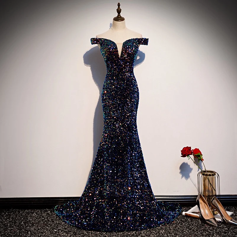 Blue Evening Dress Off The Shoulder Sexy Mermaid Sheer Neck Backless Wedding Banquet Party Prom Gown Elegant Robes De Soirée New
Blue Evening Dress Off The Shoulder Sexy Mermaid Sheer Neck Backless Wedding Banquet Party Prom Gown Elegant Robes De Soirée New