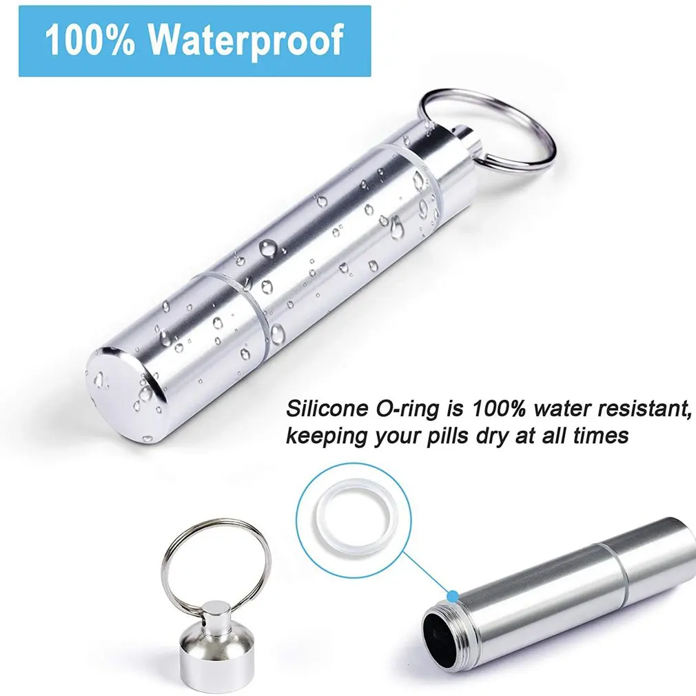 Mini Medicine Cartridge Aluminum Alloy Keychain First Aid Pill Bottle Medicine Jar Keychain Small Aluminum Pill Box
Mini Medicine Cartridge Aluminum Alloy Keychain First Aid Pill Bottle Medicine Jar Keychain Small Aluminum Pill Box