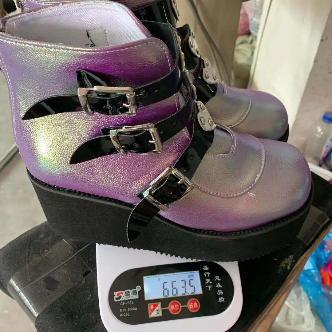 women's High heel 20 new large muffin thick soled with buckle and colorful boots
women's High heel 20 new large muffin thick soled with buckle and colorful boots