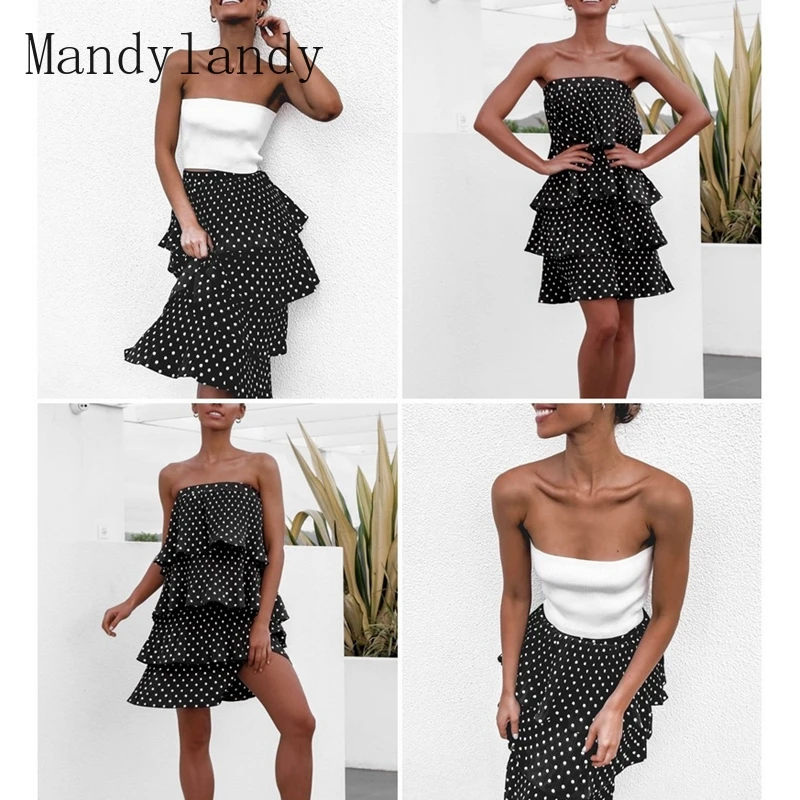 Mandylandy Women's Casual High Waist Slim Mid-Calf Skirts Summer Fashion Polka Dot Laminated Ruffled Skirts
Mandylandy Women's Casual High Waist Slim Mid-Calf Skirts Summer Fashion Polka Dot Laminated Ruffled Skirts