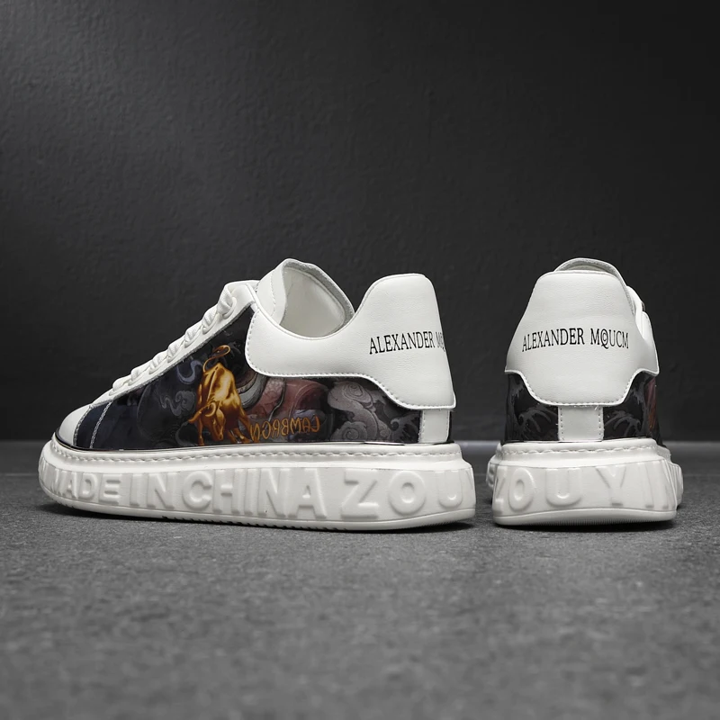Designer men's shoes 2021 high-quality Taurus print leather casual flat shoes fashion all-match comfortable platform sneakers
Designer men's shoes 2021 high-quality Taurus print leather casual flat shoes fashion all-match comfortable platform sneakers