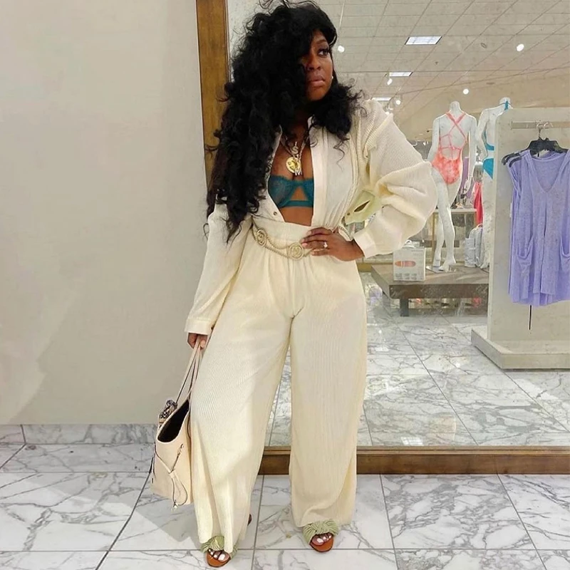 Sexy Pleated Two Piece Set Button Up Shirts Tops Loose Wide Leg Pants Women Y2k Outfits Streetwear Club Matching Sets
Sexy Pleated Two Piece Set Button Up Shirts Tops Loose Wide Leg Pants Women Y2k Outfits Streetwear Club Matching Sets