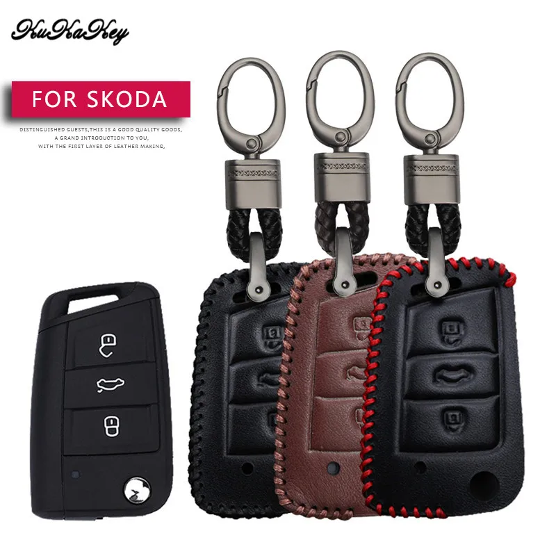 Leather Car Key Case Cover Protection Shell Skin For Skoda Octavia Combi A7 Rapid Yeti Fabia Superb Car Keyring Keychain
Leather Car Key Case Cover Protection Shell Skin For Skoda Octavia Combi A7 Rapid Yeti Fabia Superb Car Keyring Keychain