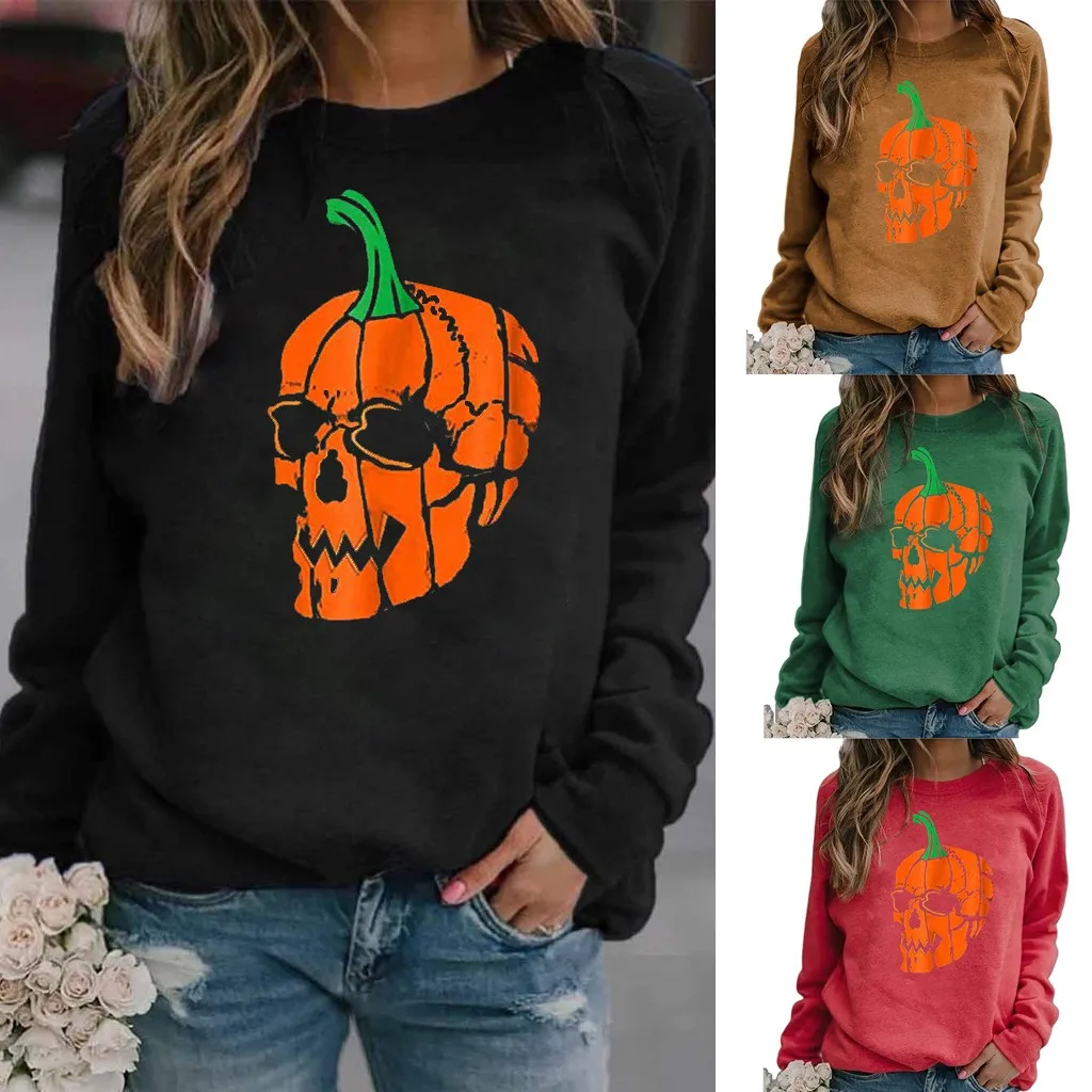 Free Shipping Halloween Women's Sweatshirt Long Sleeve Round Neck Casual Loose Tops Shirts ropa de mujer Drop Ship#G
Free Shipping Halloween Women's Sweatshirt Long Sleeve Round Neck Casual Loose Tops Shirts ropa de mujer Drop Ship#G