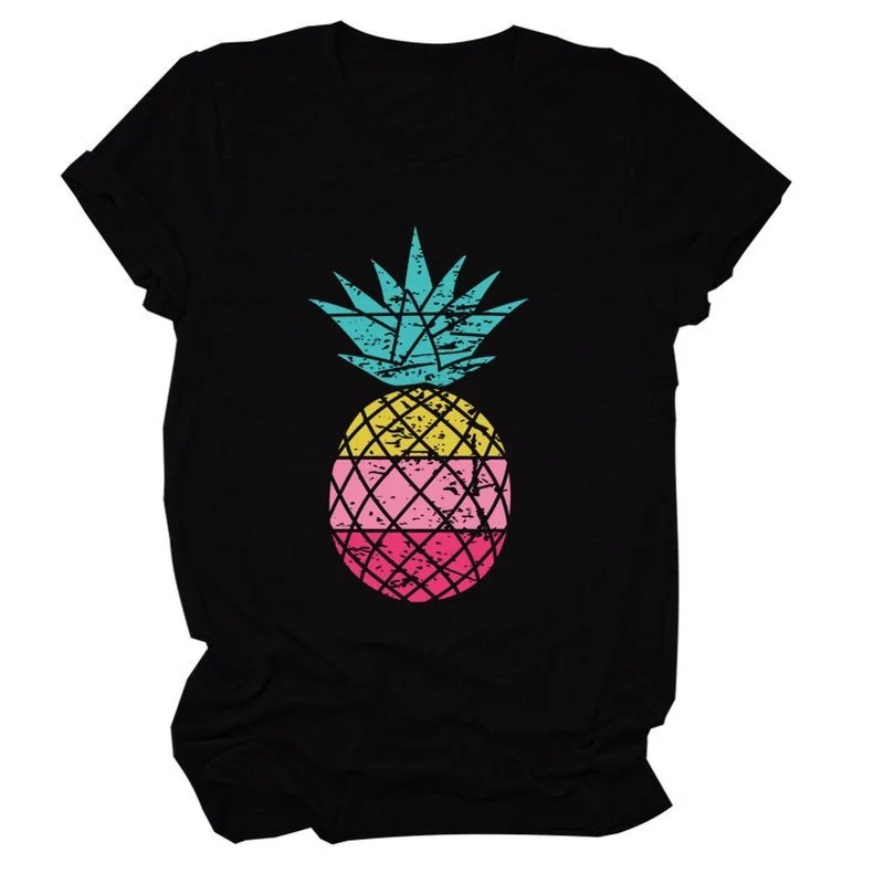 Colourful Pineapple Print Women T Shirt Short Sleeve O Neck Loose Women Tshirt Ladies Tee Shirt Tops Clothes Camisetas Mujer
Colourful Pineapple Print Women T Shirt Short Sleeve O Neck Loose Women Tshirt Ladies Tee Shirt Tops Clothes Camisetas Mujer