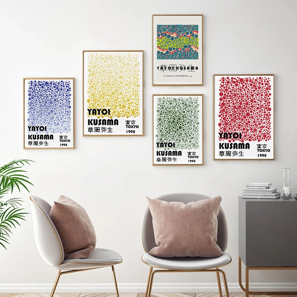 Self-adhesive Wall Stickers Yayoi Kusama Artwork Exhibition Posters Prints Abstract Dots Art Pictures Museum Painting Home Decor
Self-adhesive Wall Stickers Yayoi Kusama Artwork Exhibition Posters Prints Abstract Dots Art Pictures Museum Painting Home Decor