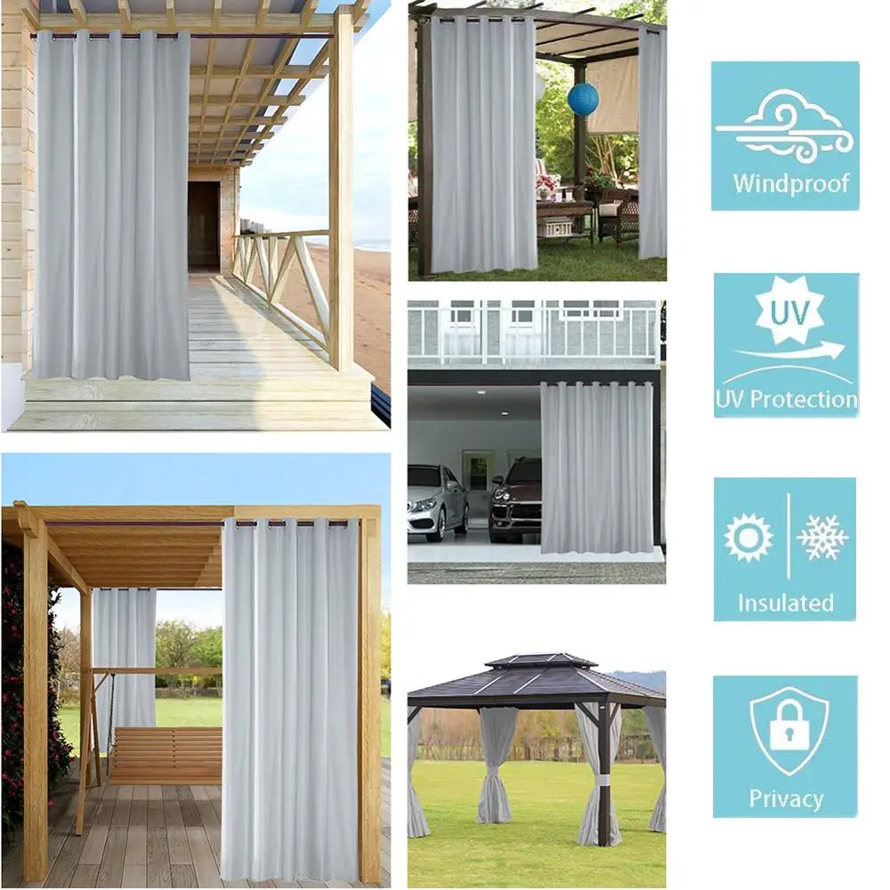 Solid Color Outdoor Curtains Blackout Waterproof Window Curtain Drape Patio Porch Home Decor Shower Curtain Bedroom Curtain
Solid Color Outdoor Curtains Blackout Waterproof Window Curtain Drape Patio Porch Home Decor Shower Curtain Bedroom Curtain