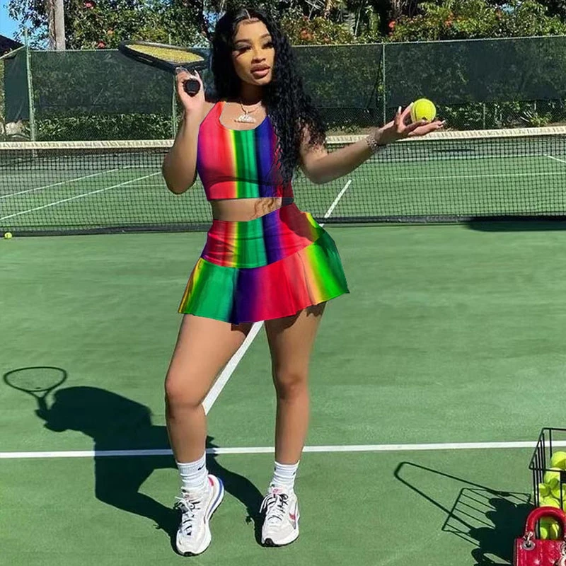 Sexy Tie Dye Sportswear 2 Piece Set Vest Crop Top Mini Skirts Summer Outfits for Women Leopard Print Matching Dress Sets
Sexy Tie Dye Sportswear 2 Piece Set Vest Crop Top Mini Skirts Summer Outfits for Women Leopard Print Matching Dress Sets