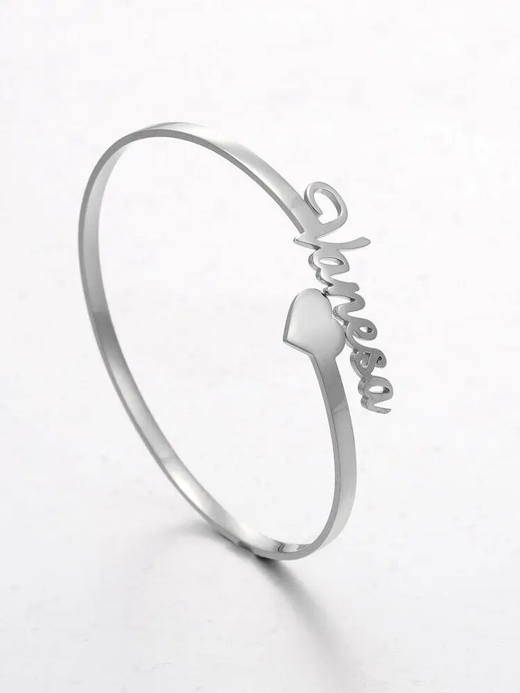Sherman Customized Name Bracelet Adjustable Stainless Steel Open Wide Bangle Women's Jewelry Gifts for Girls
Sherman Customized Name Bracelet Adjustable Stainless Steel Open Wide Bangle Women's Jewelry Gifts for Girls