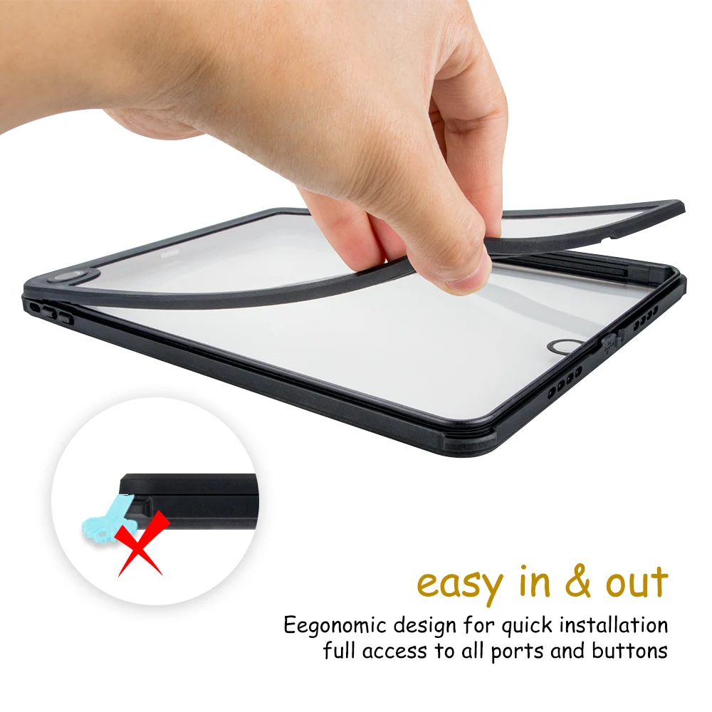 For iPad 2017/2018 Waterproof Case Shockproof Snow Swimming 9.7 inch Cover Skin Black | Компьютеры и офис