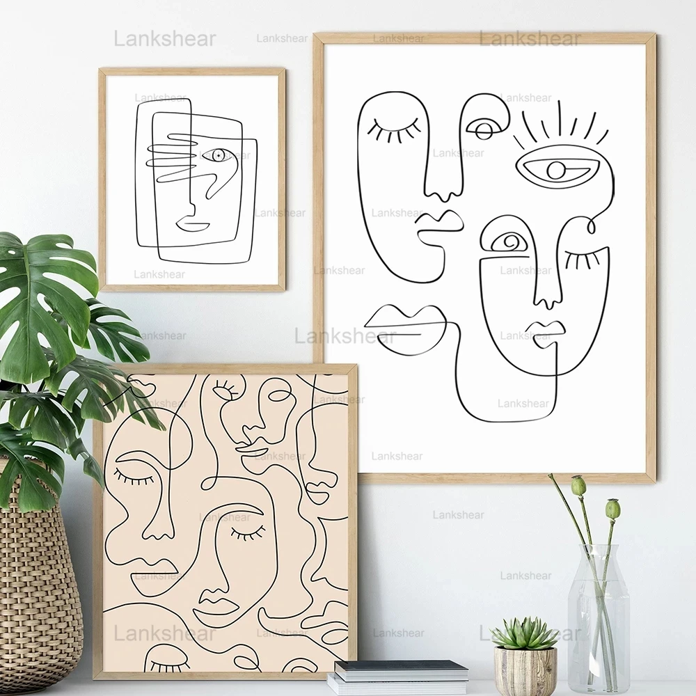 Single Line Face Canvas Painting Minimalist Posters and Prints Woman Face One Line Drawing Neutral Wall Art Home Room Decoration
Single Line Face Canvas Painting Minimalist Posters and Prints Woman Face One Line Drawing Neutral Wall Art Home Room Decoration