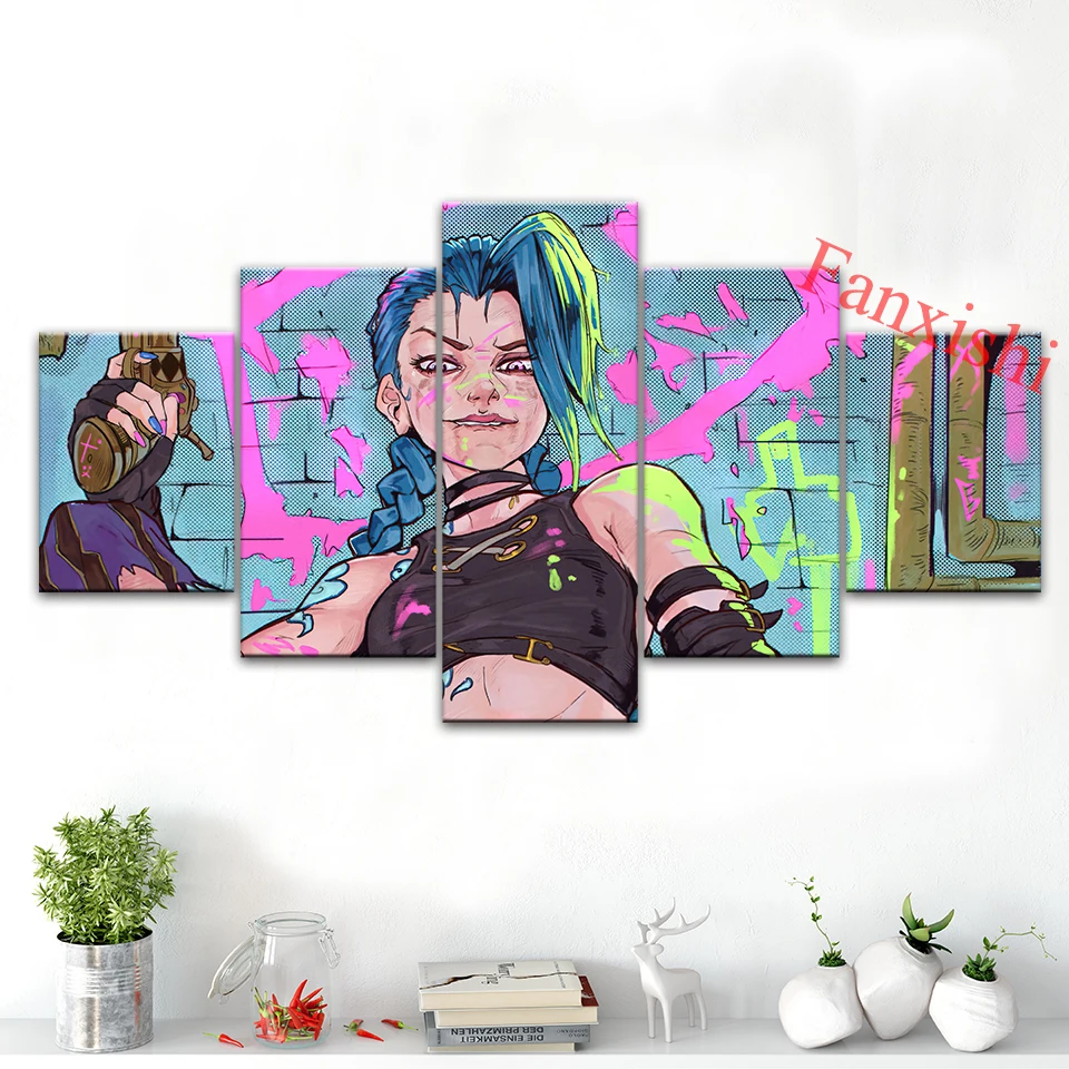 5 Pieces Arcane Jinx Vi League Of Legends Tv Poster And Prints On Canvas Wall Art Picture For Nordic Living Room Home Decor Gift
5 Pieces Arcane Jinx Vi League Of Legends Tv Poster And Prints On Canvas Wall Art Picture For Nordic Living Room Home Decor Gift