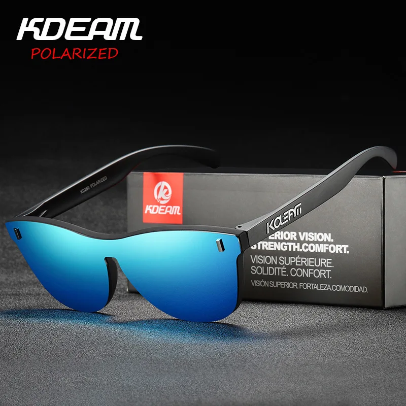 

KDEAM Brand Desgin Polarized Men Sunglasses TR90 Ultralight Frame Rimless Sun Glasses Travel Male Shades Woman gafas de sol