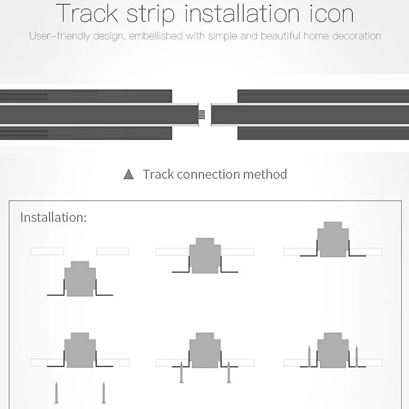 Track Rail Connector Ceiling Recessed Magnetic Lamp Track Lighting Connectors Rail Strip Holder Suspended LED Magnet Mount Light
Track Rail Connector Ceiling Recessed Magnetic Lamp Track Lighting Connectors Rail Strip Holder Suspended LED Magnet Mount Light