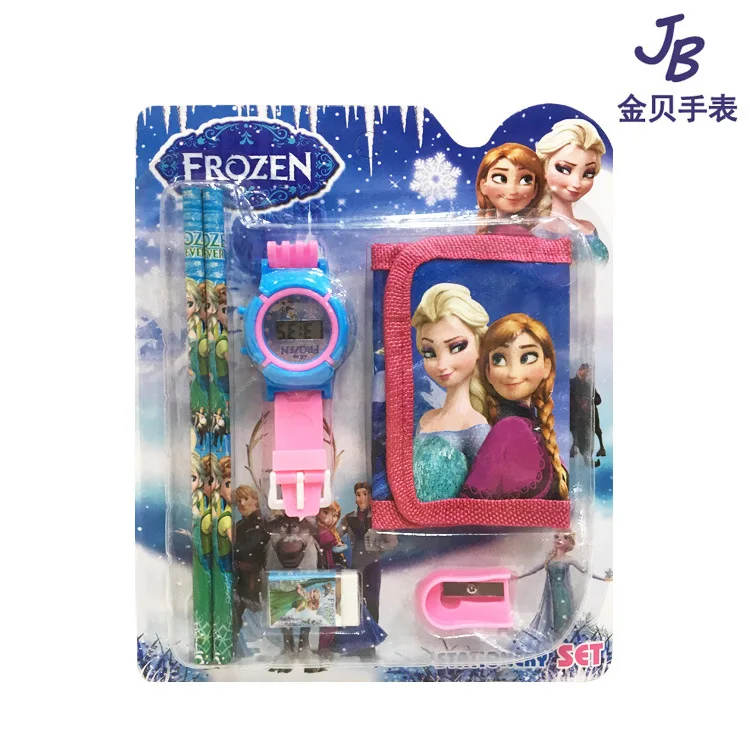Disney Mickey Minnie Children's Watch Anime figure Frozen Avengers Electronic Watch Wallet Pencil Sharpener set Birthday Gifts
Disney Mickey Minnie Children's Watch Anime figure Frozen Avengers Electronic Watch Wallet Pencil Sharpener set Birthday Gifts
