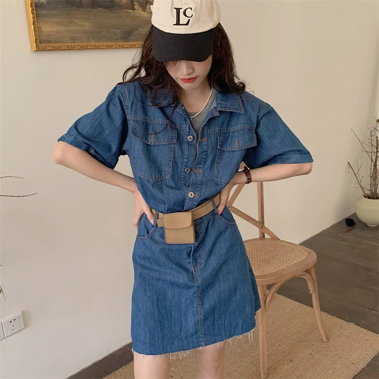 COIGARSAM Short Sleeve Women dress Dresses Blue 93420
COIGARSAM Short Sleeve Women dress Dresses Blue 93420