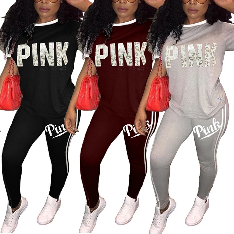 Big Size 2 Piece Casual Set Women Summer Pants Set Pink Tracksuits Letter Striped Tracksuit Suits Set Skinny Pants & Tops Outfit
Big Size 2 Piece Casual Set Women Summer Pants Set Pink Tracksuits Letter Striped Tracksuit Suits Set Skinny Pants & Tops Outfit