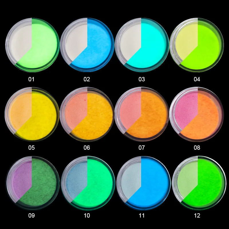 1can Dipping Glow in the Dark Powder Nail Professional Dip Acrylic Luminous Pigment Flash 10ml DIYW3 | Красота и здоровье