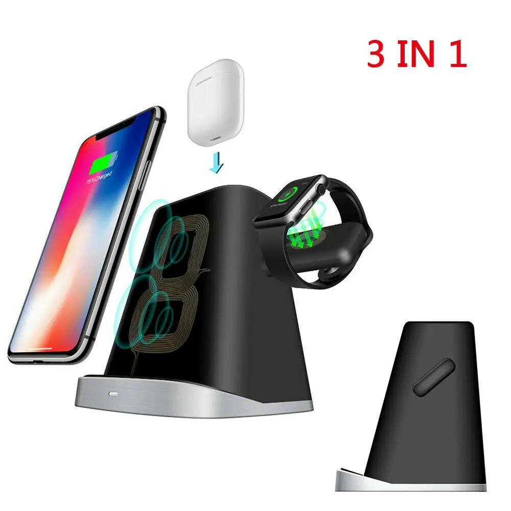 3 IN 1 Car Charger Holder Wireless Black Charging Cup Car Charger Adapter Accessories For QI standard Phone iWatch Airpods
3 IN 1 Car Charger Holder Wireless Black Charging Cup Car Charger Adapter Accessories For QI standard Phone iWatch Airpods