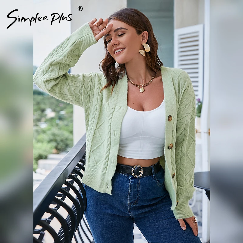 Женский Однотонный свитер с V-образным вырезом и длинным рукавом
Женский Однотонный свитер с V-образным вырезом и длинным рукавом