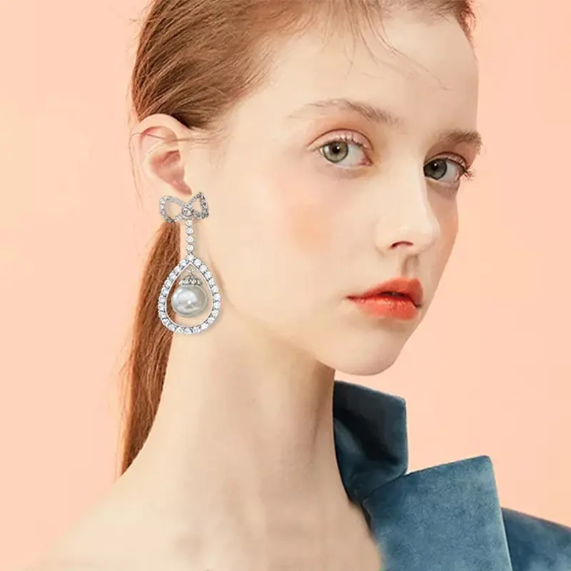Jazaz Sterling Sparkling 100% 925 Silver 14mm White Pearl 5A Zircon Diamond Earrings For Women Wedding Party Birth Stone B1032
Jazaz Sterling Sparkling 100% 925 Silver 14mm White Pearl 5A Zircon Diamond Earrings For Women Wedding Party Birth Stone B1032