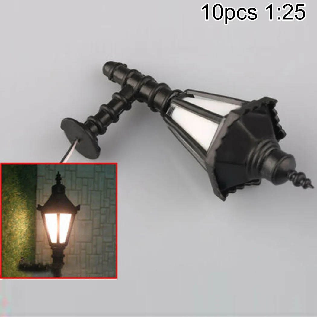 10Pcs Train Railway Park Led Lamppost Lamps Wall Lights Model Scale 1:25 3V Model Garden Lamps Miniature Lanscape LEDs inside
10Pcs Train Railway Park Led Lamppost Lamps Wall Lights Model Scale 1:25 3V Model Garden Lamps Miniature Lanscape LEDs inside