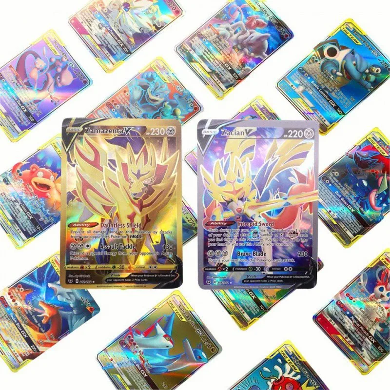 Flash Card 64pcs Pokemon English VMAX Cards Pikachu Torgamord Charizard Shield Sword Card Collection Game Trading Card Toys
Flash Card 64pcs Pokemon English VMAX Cards Pikachu Torgamord Charizard Shield Sword Card Collection Game Trading Card Toys
