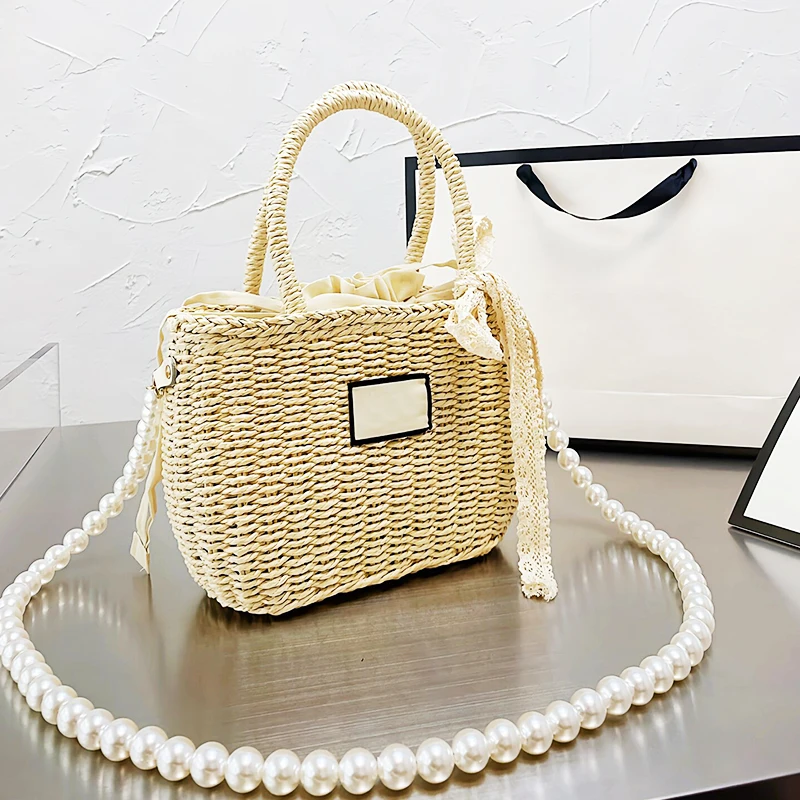 2021 Summer Straw Woven Small Vegetable Basket Bag Pearl Chain Ethnic Woven Tote Shoulder Bags Fashion Women Purse and Handbags
2021 Summer Straw Woven Small Vegetable Basket Bag Pearl Chain Ethnic Woven Tote Shoulder Bags Fashion Women Purse and Handbags