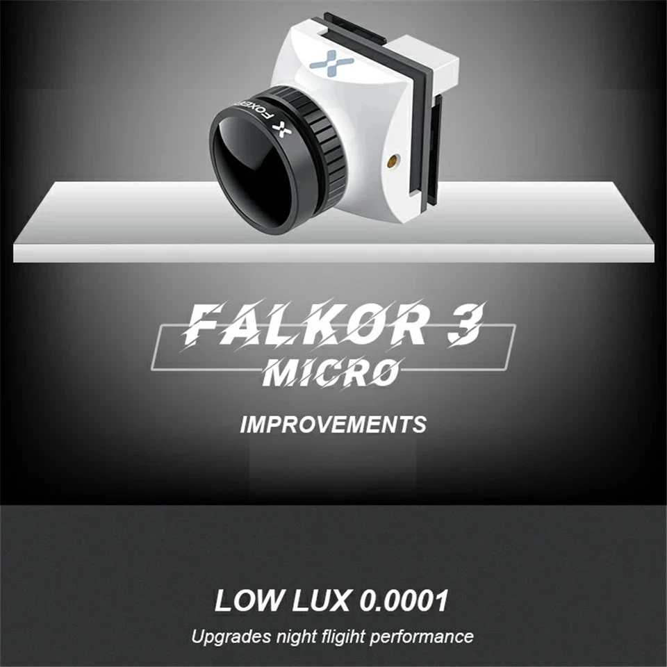 Foxeer Falkor 3 HD Micro FPV Camera 1200TVL 1.7mm Lens 4:3/16:9 PAL/NTSC Switchable G-WDR DC5-40V FPV Foxeer RC Racing Drone
Foxeer Falkor 3 HD Micro FPV Camera 1200TVL 1.7mm Lens 4:3/16:9 PAL/NTSC Switchable G-WDR DC5-40V FPV Foxeer RC Racing Drone