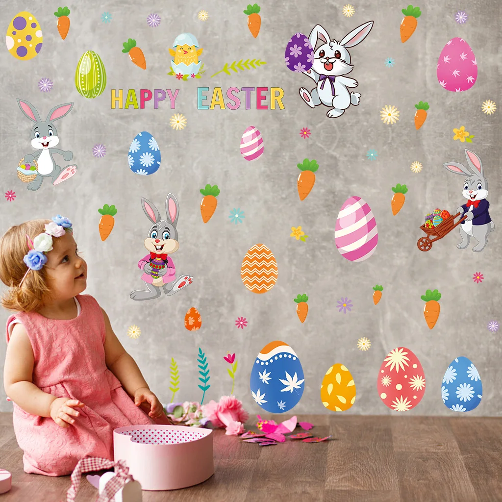 Cartoon Easter Day Wall Stickers Self Adhesive Wallpaper DIY Rabbit Eggs Party Decor Wallstickers Kids Room Wall Decor Aesthetic
Cartoon Easter Day Wall Stickers Self Adhesive Wallpaper DIY Rabbit Eggs Party Decor Wallstickers Kids Room Wall Decor Aesthetic