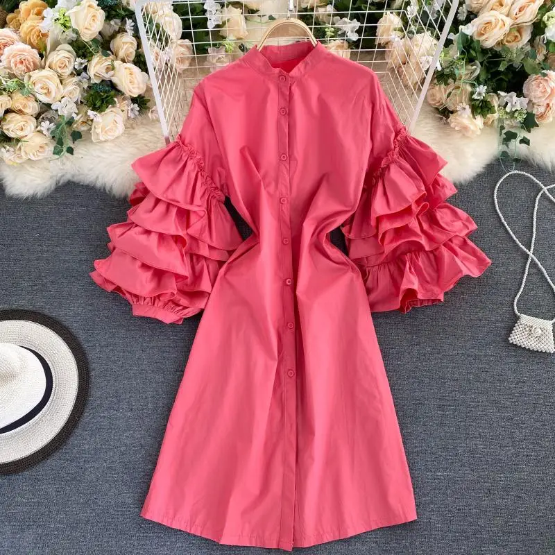 Wavsiyier Boho Ruffle Dresses Women Luxury High Waist Long Sleeve Elegant Spring A-line Dress 2021 Party Vintage Runway Autumn
Wavsiyier Boho Ruffle Dresses Women Luxury High Waist Long Sleeve Elegant Spring A-line Dress 2021 Party Vintage Runway Autumn