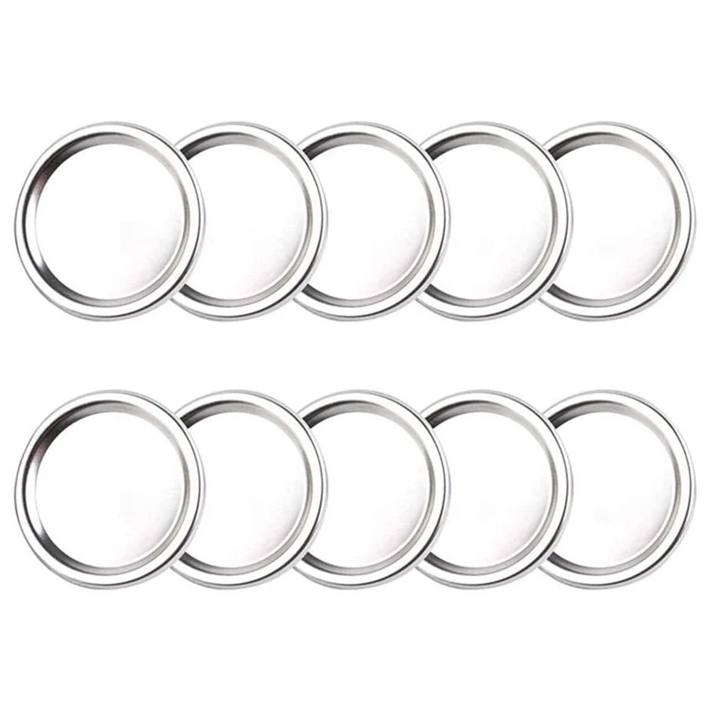 10Pcs Canning Lids Mason Jar Lids/Bands Regular Mouth Stainless Steel Lids for Mason Jar Splits-type Lids Leakproof CANQ889
10Pcs Canning Lids Mason Jar Lids/Bands Regular Mouth Stainless Steel Lids for Mason Jar Splits-type Lids Leakproof CANQ889