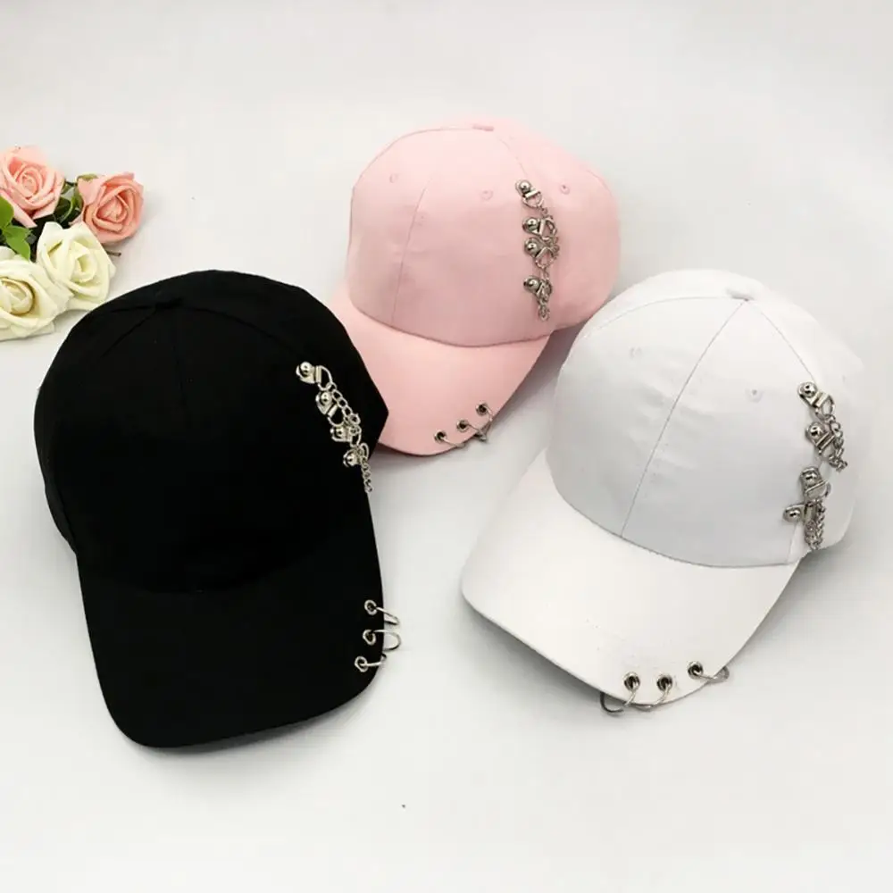 Fashion Metal Ring Hip-Hop Baseball Cap Anti-UV Light Outdoor Women Sports Hat Baseball Caps Apparel Accessories Caps
Fashion Metal Ring Hip-Hop Baseball Cap Anti-UV Light Outdoor Women Sports Hat Baseball Caps Apparel Accessories Caps