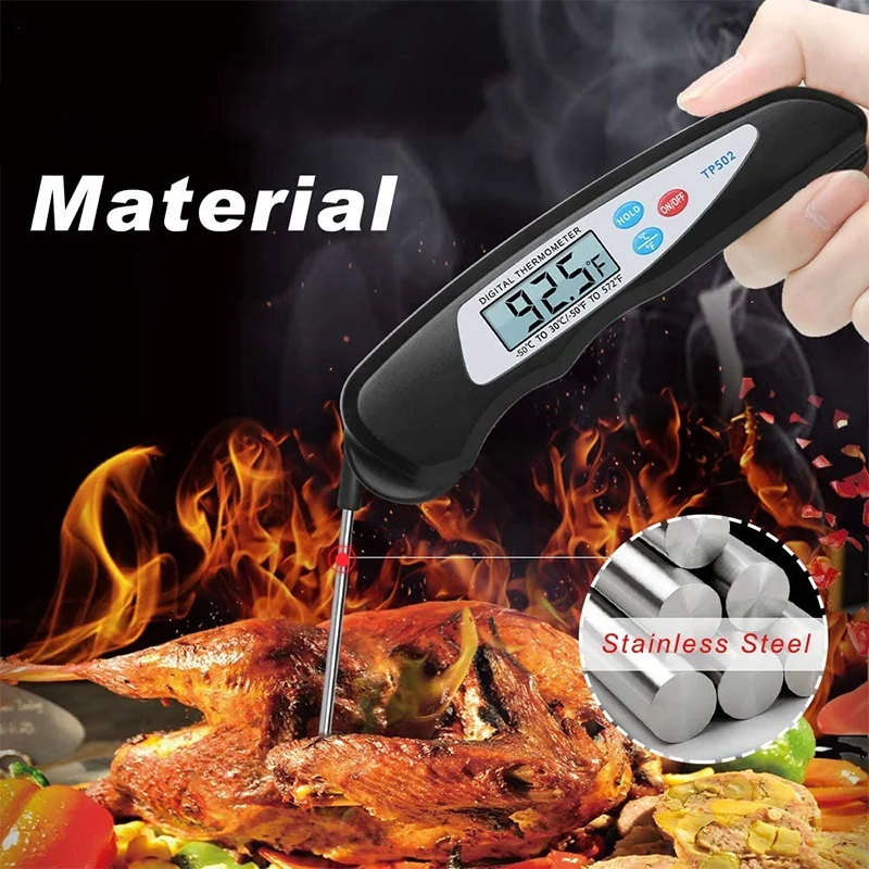 Digital Instant Read Meat Thermometer for Kitchen Cooking BBQ with Foldable Probe Milk Temperature 
Digital Instant Read Meat Thermometer for Kitchen Cooking BBQ with Foldable Probe Milk Temperature